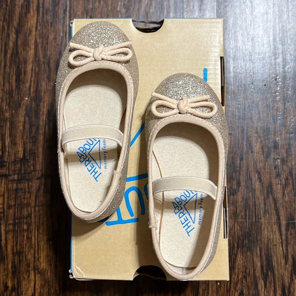 There Abouts Lil Lexi Gold Glitter Girls Shoes